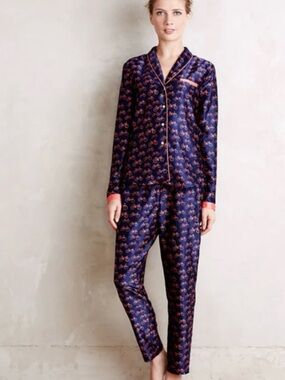 Anthropologie E by Eloise Bicycle Pajama Set